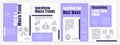 Global macro trends purple brochure template