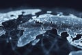 Global map made of connected dots and lines showing network connections Generative AI Royalty Free Stock Photo