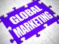 Global Marketing concept icon means International advertising and distribution - 3d illustration Royalty Free Stock Photo