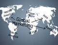 Global Marketing Indicates Planet Globalise And Globalisation Royalty Free Stock Photo