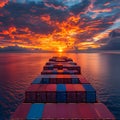 Global markets stay connected by business-driven container shipping fleets Royalty Free Stock Photo