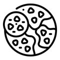 Global microplastics pollution icon outline vector. Ground food