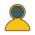 Global Mind icon Royalty Free Stock Photo