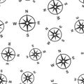 Global navigation icon seamless pattern background. Compass gps vector illustration on white isolated background. Location