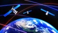 Global navigation satellite system (GNSS), a general word for satellite navigation systems, is a technology communication image,3d