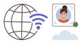 Global Network Access with User Authentication and Cloud Integration Royalty Free Stock Photo