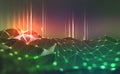 Global network. Blockchain. Neural networks and artificial intelligence Royalty Free Stock Photo
