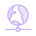 Global network color line icon Royalty Free Stock Photo