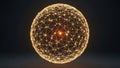 Global network connected sphere Royalty Free Stock Photo