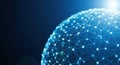 Global network connected sphere Royalty Free Stock Photo