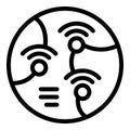 Global network connecting devices using wireless technology
