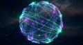 Global Network Connection with Abstract Sphere Representing Interconnected Digital Communication Technology Worldwide Data Royalty Free Stock Photo