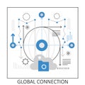 Global network connection Royalty Free Stock Photo