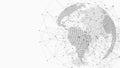 Global network connection concept. Big data visualization. Social network communication in the global computer networks. Internet Royalty Free Stock Photo