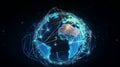 Global network connection concept. Generative AI Royalty Free Stock Photo