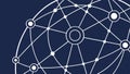 Global Network Connection Dots and Lines Icon Vector, vector design Generative AI Royalty Free Stock Photo