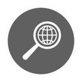 Global, network, connection icon. Gray vector graphics Royalty Free Stock Photo