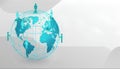 Global Network Connection With People Icons On Earth Royalty Free Stock Photo