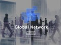 Global Network Connection Social Network Technology Internet Con Royalty Free Stock Photo