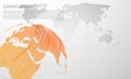 Global network connection. world map point Internet of Things, Computing Design technology Background Royalty Free Stock Photo