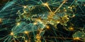 Global Network Connections Across Continents