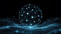Global network connections in a digital sphere Royalty Free Stock Photo