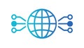 Global Network Connections Icon - Worldwide Data, vector design Generative AI Royalty Free Stock Photo