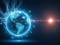 Global Network & Digital World Internet Connection and Technology Royalty Free Stock Photo