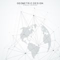 Global network connections with points and lines. Internet connection background. Abstract connection structure Royalty Free Stock Photo