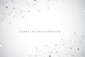 Global network connections with points and lines. Networking and Big Data visualization background. Futuristic global