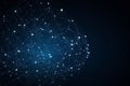 Global network connections with points and lines. Polygonal space background, illustration Generative AI. Royalty Free Stock Photo