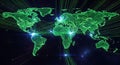 Global network connectivity illuminated across the world Royalty Free Stock Photo