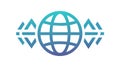 Global Network Data Flow Icon, Vector Design Generative AI Royalty Free Stock Photo