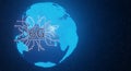 Global network with 6G network connection. Royalty Free Stock Photo