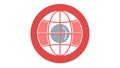 Global Network Grid Icon. World, Internet, Connection, Data, vector design Generative AI Royalty Free Stock Photo