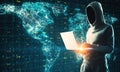 Global network and hacking concept Royalty Free Stock Photo
