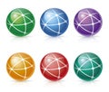 Global Network Icons Royalty Free Stock Photo