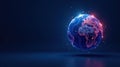Global network illuminated a futuristic representation of worldwide interconnectivity and data flow. Generative AI Royalty Free Stock Photo