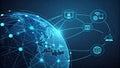 Global network internet security technology connection world Royalty Free Stock Photo