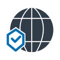 Global network Isolated Vector icon which can easily modify or edit Royalty Free Stock Photo
