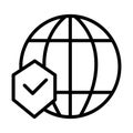 Global network Isolated Vector icon which can easily modify or edit Royalty Free Stock Photo