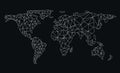 Global network mesh. Social communications background.