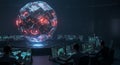Global Network Monitoring: A Futuristic Control Center Observes a Complex Data Sphere