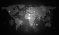 Global network security Background. Encryption and secure networking are everywhere to protect important data from cybercrime or