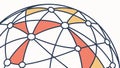 Global Network Sphere for Connectivity & Digital World, vector design Generative AI Royalty Free Stock Photo