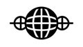 Global Network Sphere Icon Vector Design, vector design Generative AI Royalty Free Stock Photo