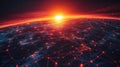 Global Network Sunrise Royalty Free Stock Photo