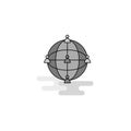 Global network Web Icon. Flat Line Filled Gray Icon Vector Royalty Free Stock Photo