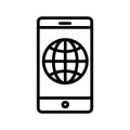 Global networking Vector icon which can easily modify or edit Royalty Free Stock Photo