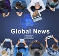 Global News Online Technology Update Concept Royalty Free Stock Photo